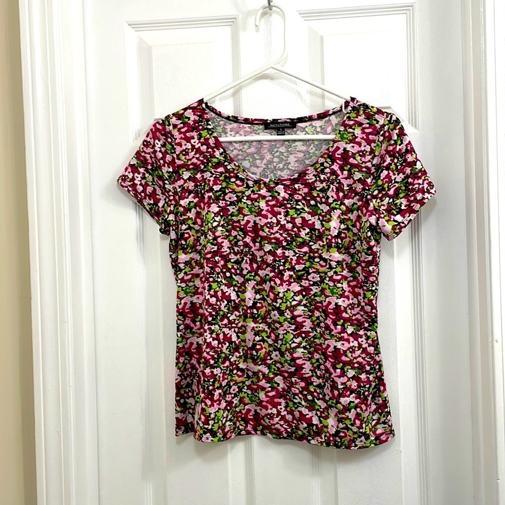 Notations Multicolored Print Top Size S - image 1